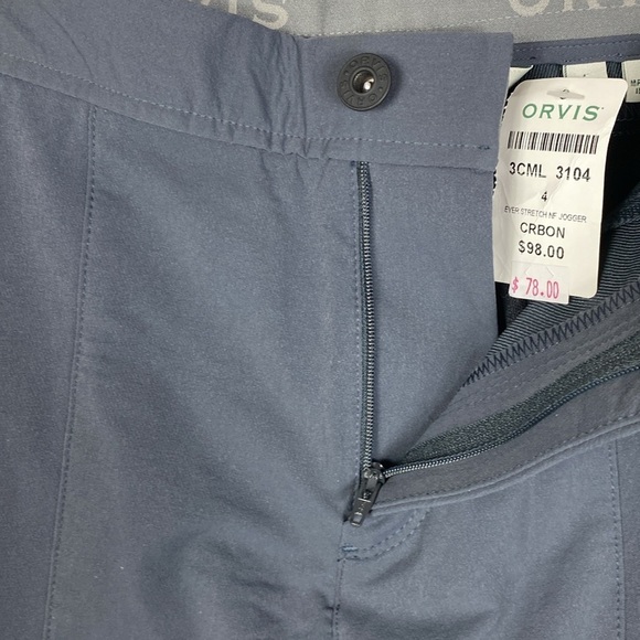Orvis Ever Stretch Jogger gray size 4 water resistant tech pant gorpcore hiking - Picture 9 of 12